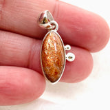 Sunstone Marquise Cabochon Pendant in a Decorative Setting KPGJ4691