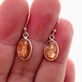 Sunstone Oval Cabochon Earrings KEGJ1542