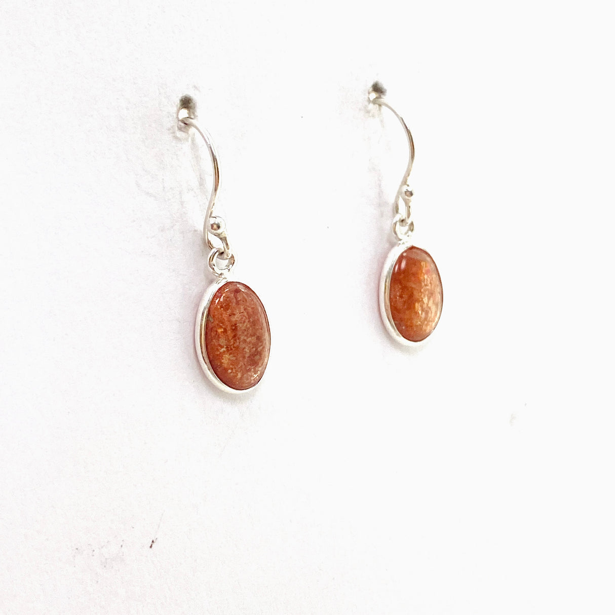 Sunstone Oval Cabochon Earrings KEGJ1542