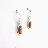 Sunstone Oval Cabochon Earrings KEGJ1542