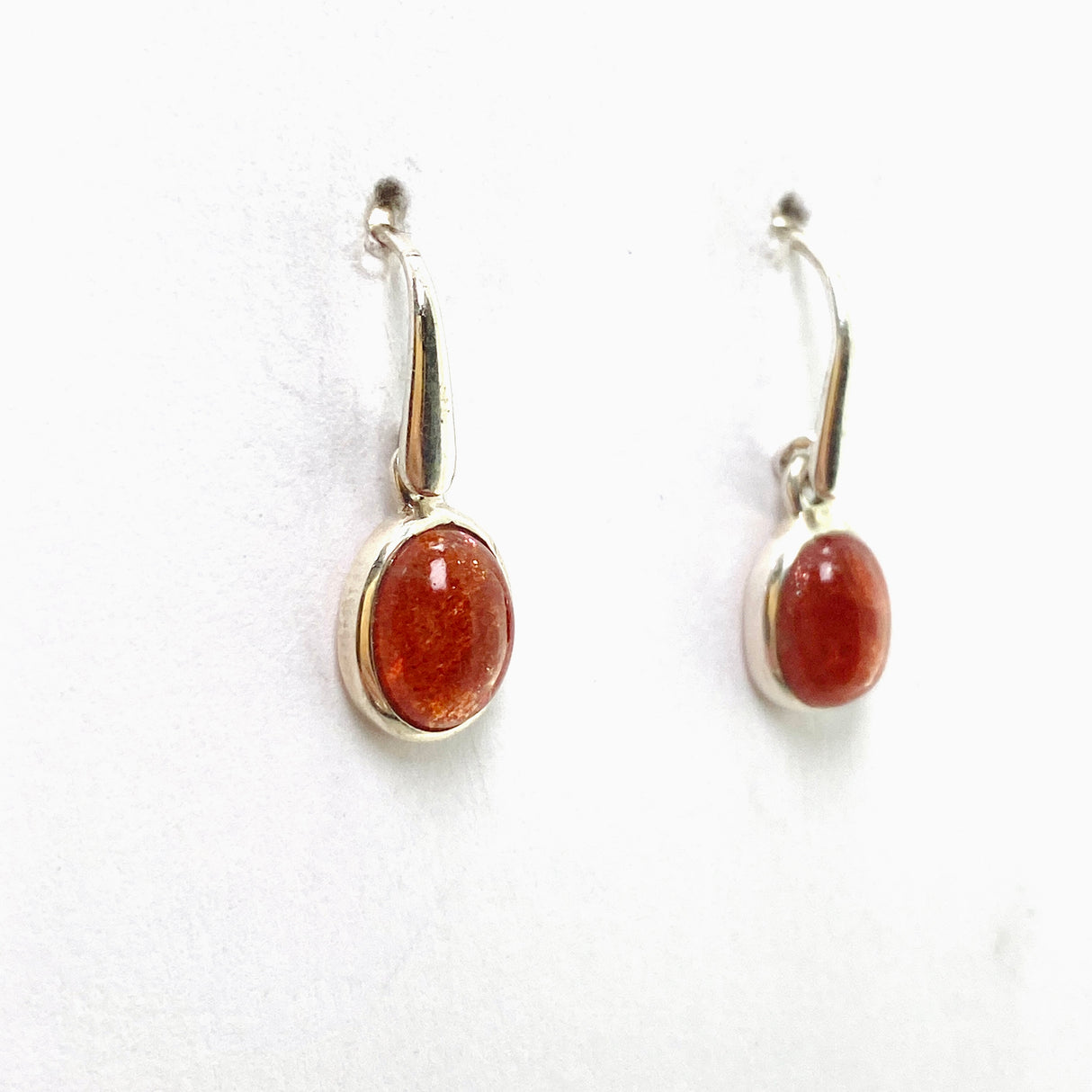 Sunstone Oval Cabochon Earrings PEGJ194