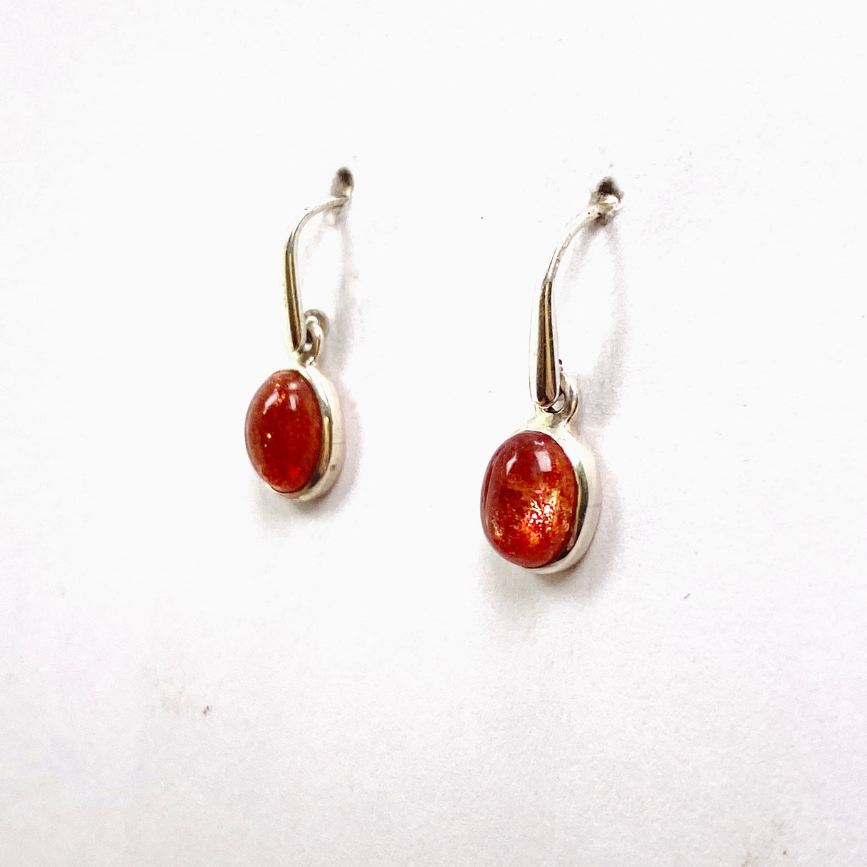 Sunstone Oval Cabochon Earrings PEGJ194