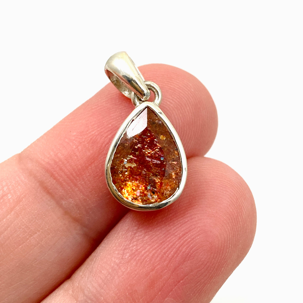 Sunstone Teardrop Faceted Pendant PPGJ938