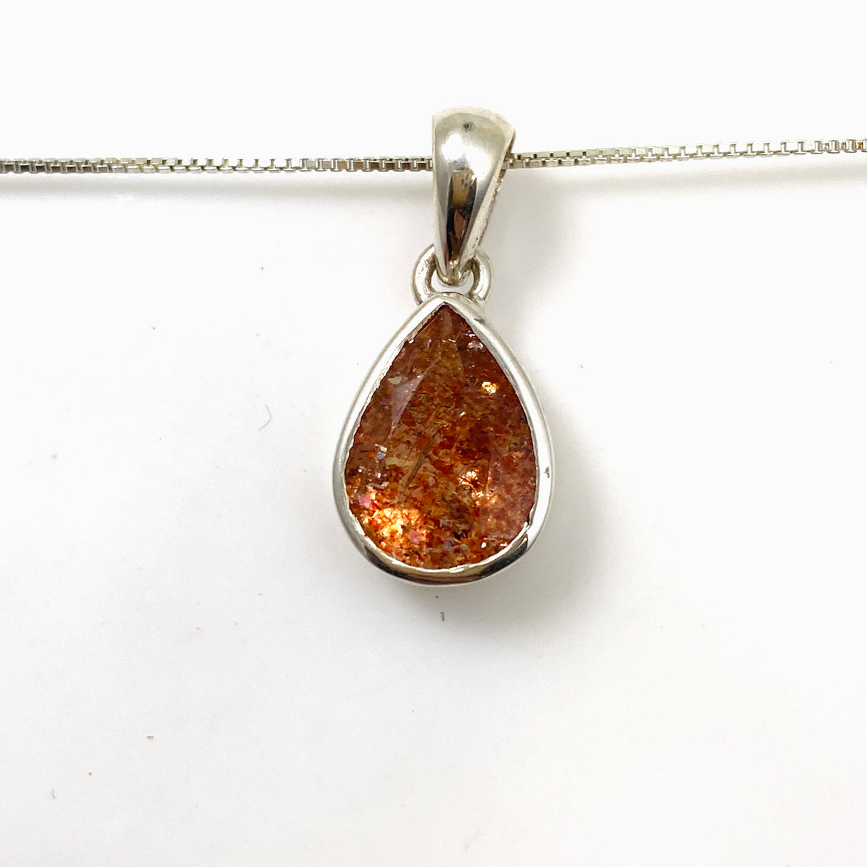 Sunstone Teardrop Faceted Pendant PPGJ938