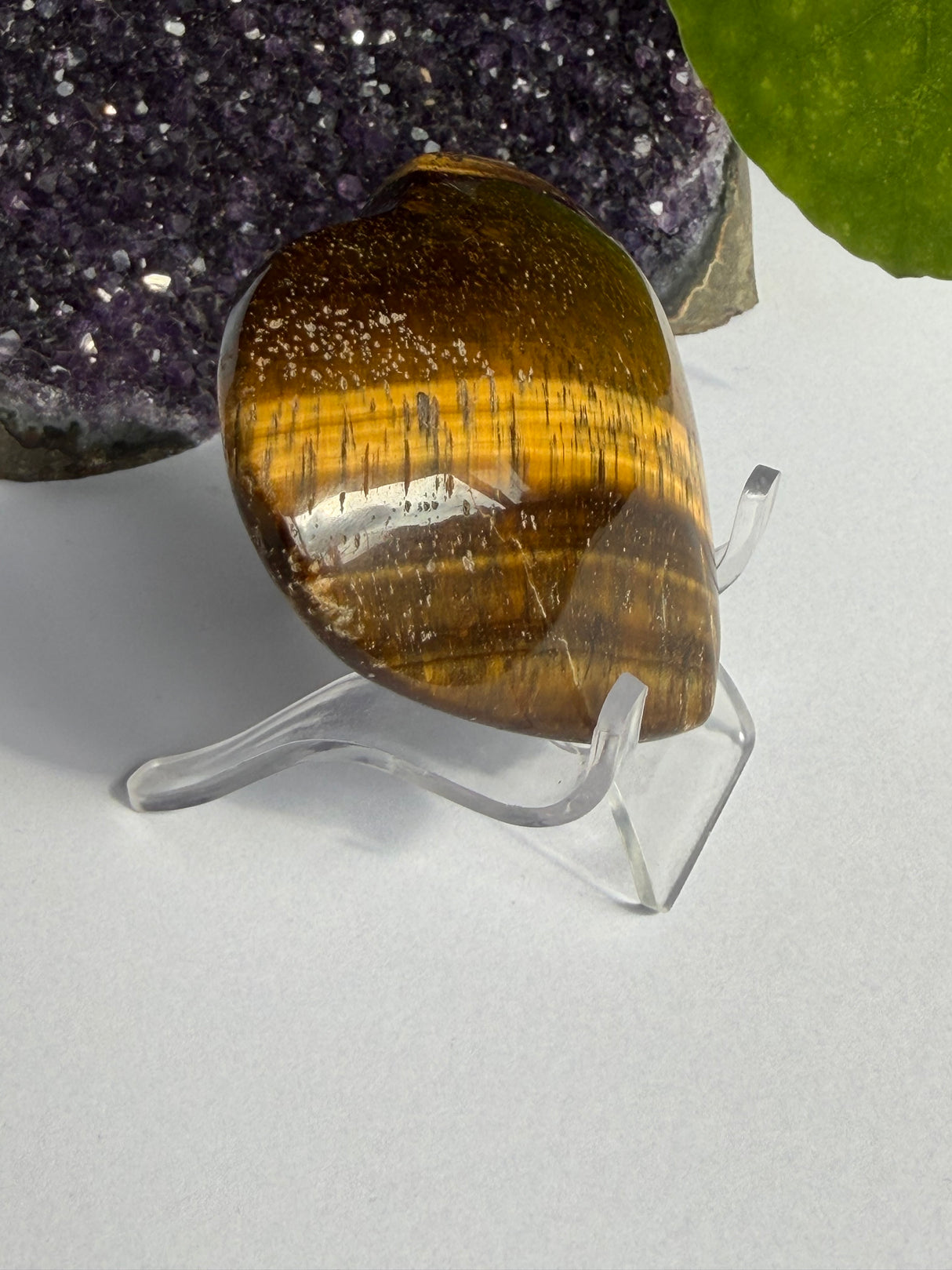Golden Tiger's Eye Heart TEGH-01