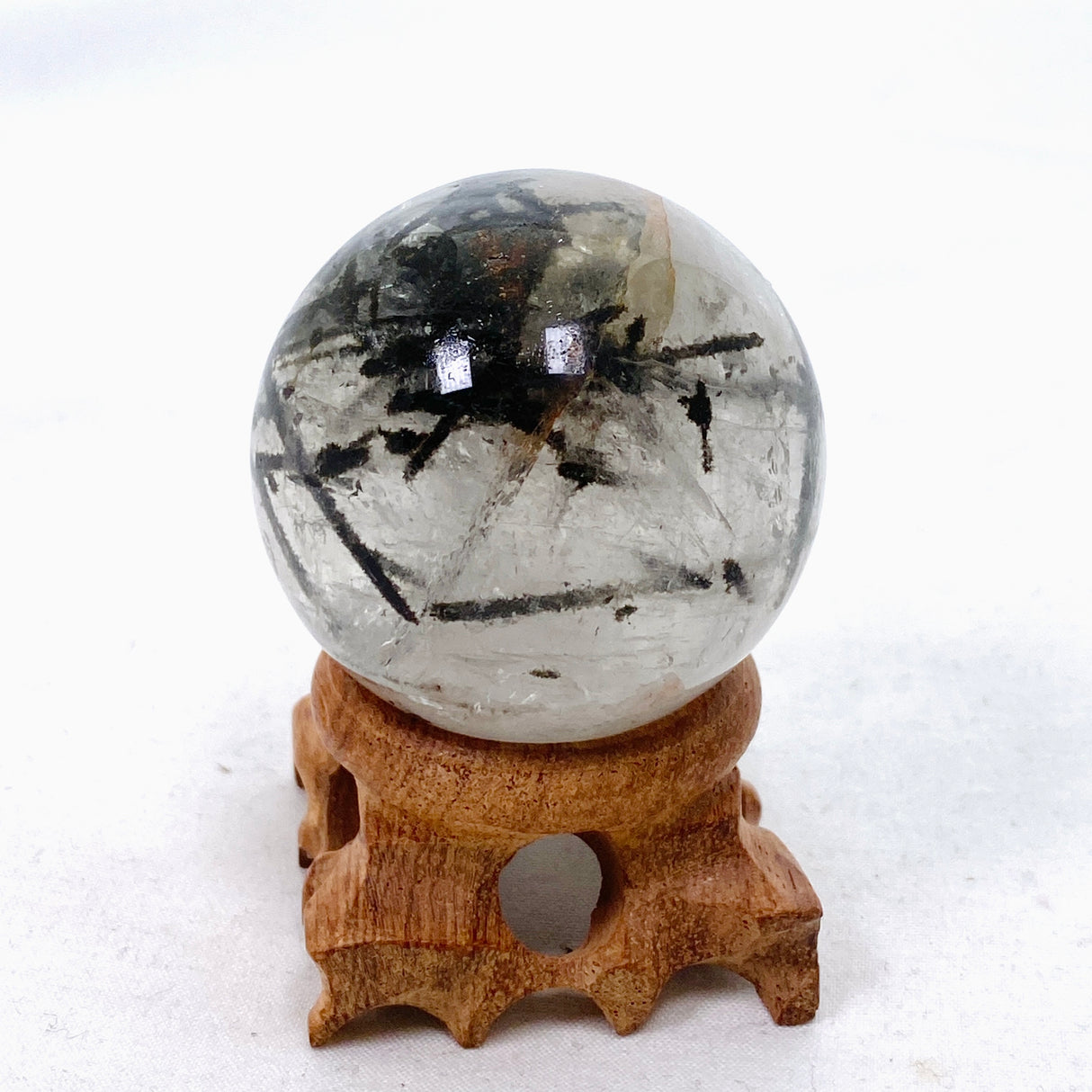 Tourmalinated Quartz Sphere BTQS-02