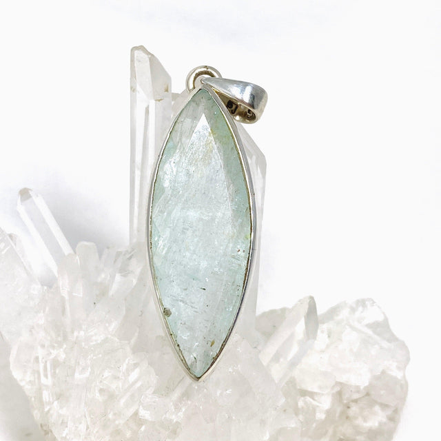 African Aquamarine Faceted Marquise Pendant PPGJ741 - Nature's Magick