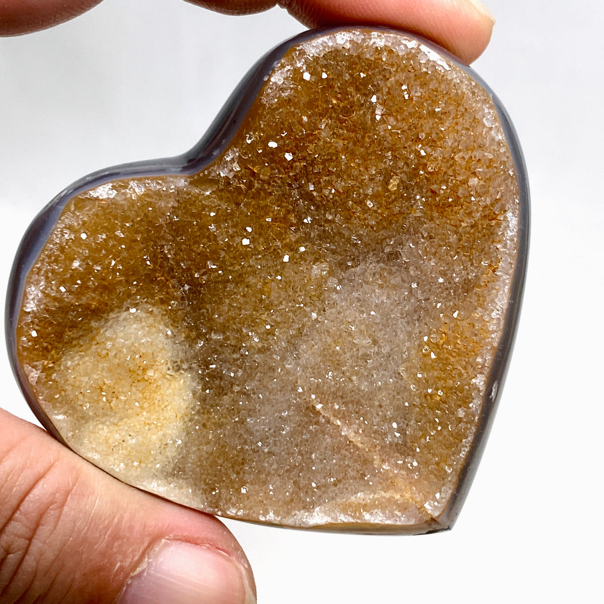 Agate Druzy Heart  AMH-03