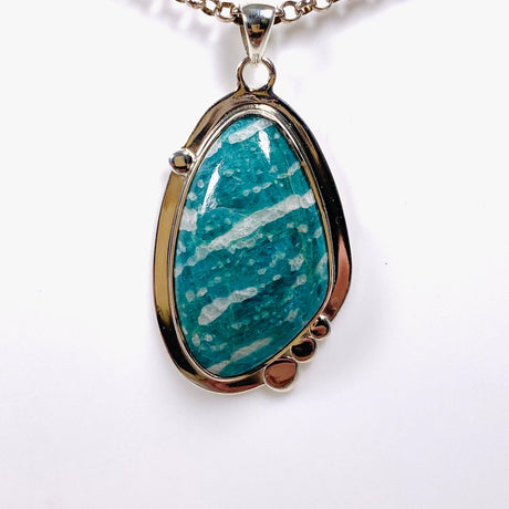 Amazonite freeform pendant with detailed setting KPGJ3756 - Nature's Magick