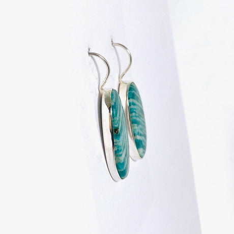 Amazonite oval fixed hook earrings KEGJ1320 - Nature's Magick