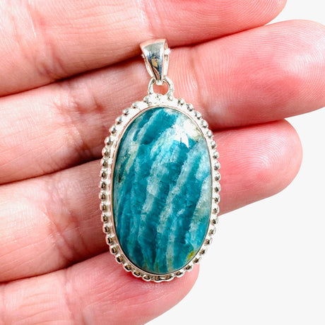 Amazonite oval pendant KPGJ3739 - Nature's Magick