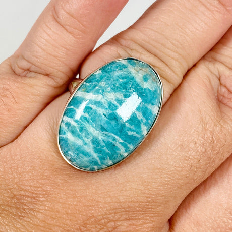 Amazonite oval ring s.10 KRGJ2889 - Nature's Magick