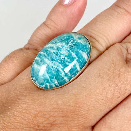 Amazonite oval ring s.10 KRGJ2889 - Nature's Magick