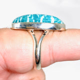 Amazonite oval ring s.10 KRGJ2889 - Nature's Magick