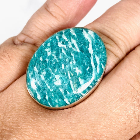 Amazonite oval ring s.11 KRGJ2890 - Nature's Magick