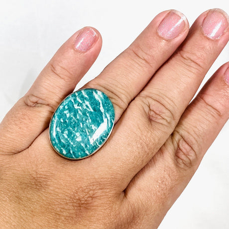 Amazonite oval ring s.11 KRGJ2890 - Nature's Magick