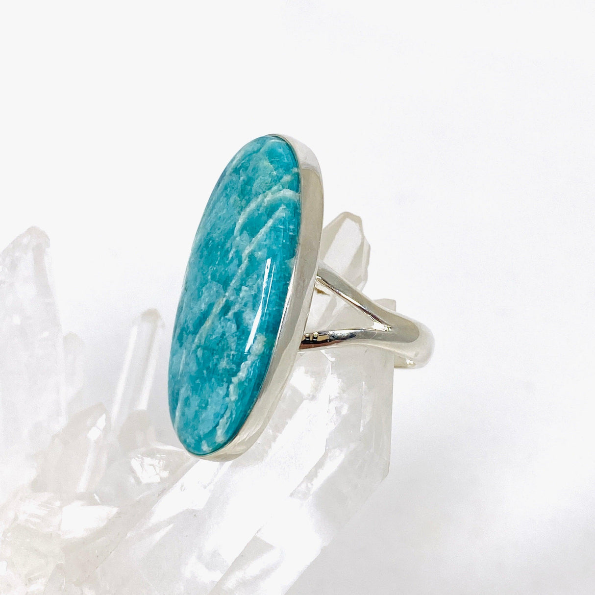 Amazonite oval ring s.8 KRGJ2886 - Nature's Magick