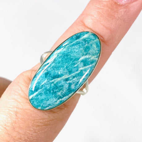 Amazonite oval ring s.8 KRGJ2886 - Nature's Magick