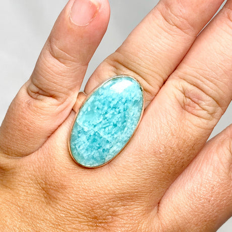 Amazonite Oval Ring Size 11 PRGJ464 - Nature's Magick