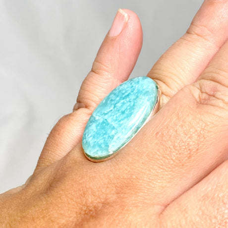 Amazonite Oval Ring Size 11 PRGJ464 - Nature's Magick