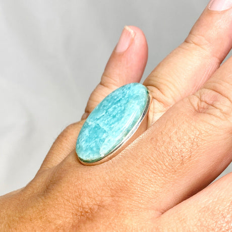 Amazonite Oval Ring Size 11 PRGJ464 - Nature's Magick