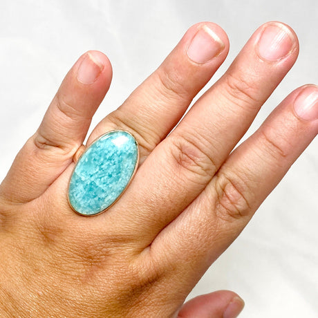 Amazonite Oval Ring Size 11 PRGJ464 - Nature's Magick