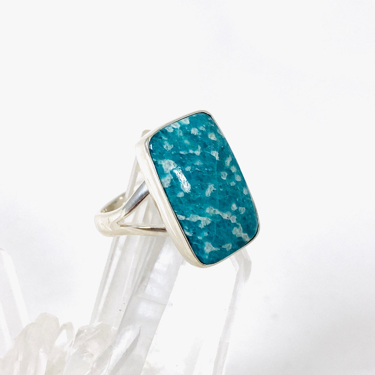 Amazonite rectangular ring s.7 KRGJ2896 - Nature's Magick