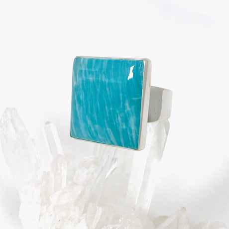 Amazonite square ring s.11 KRGJ2898 - Nature's Magick