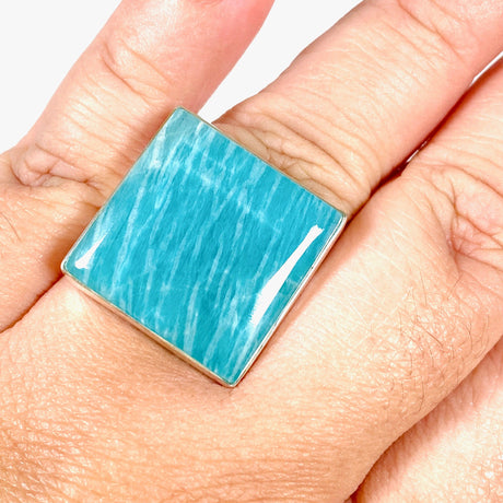 Amazonite square ring s.11 KRGJ2898 - Nature's Magick