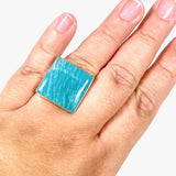 Amazonite square ring s.11 KRGJ2898 - Nature's Magick