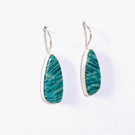 Amazonite teardrop fixed hook earrings KEGJ1321 - Nature's Magick