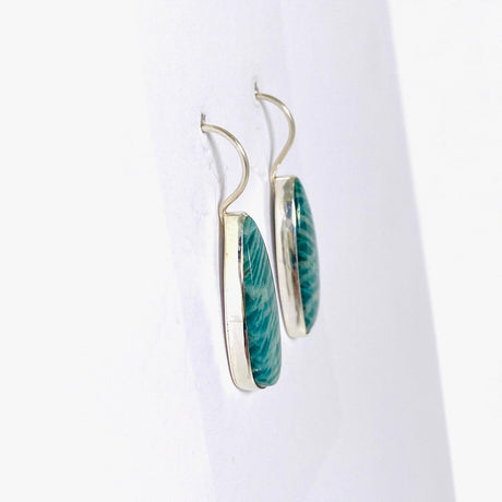 Amazonite teardrop fixed hook earrings KEGJ1321 - Nature's Magick