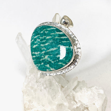 Amazonite teardrop pendant with a hammered setting KPGJ3753 - Nature's Magick