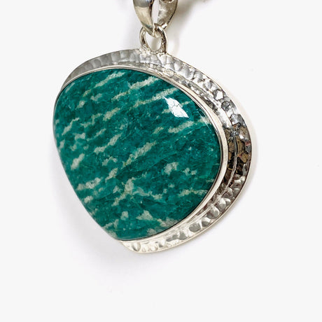 Amazonite teardrop pendant with a hammered setting KPGJ3753 - Nature's Magick