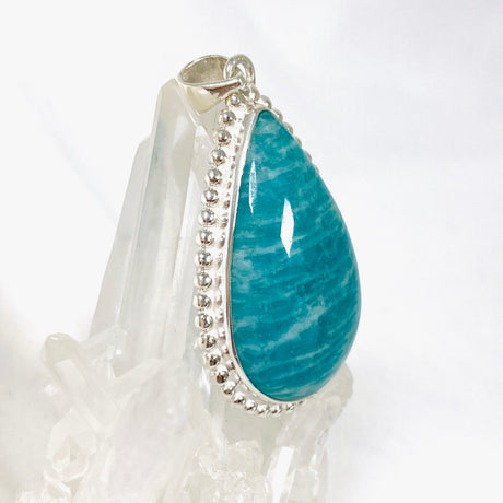 Amazonite teardrop pendant with silver detailing KPGJ3752 - Nature's Magick