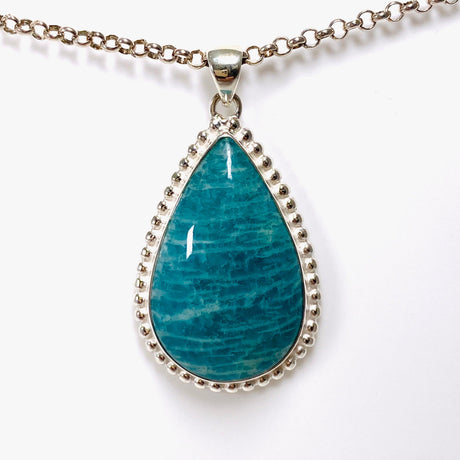 Amazonite teardrop pendant with silver detailing KPGJ3752 - Nature's Magick