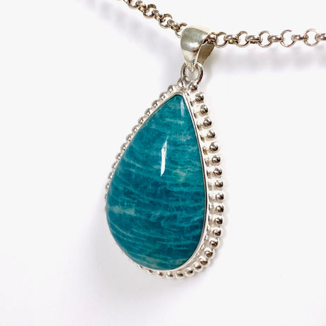 Amazonite teardrop pendant with silver detailing KPGJ3752 - Nature's Magick