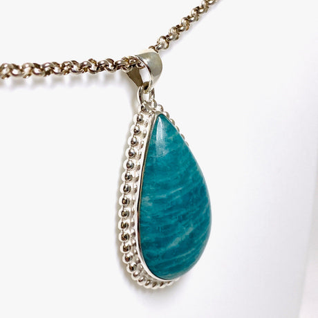 Amazonite teardrop pendant with silver detailing KPGJ3752 - Nature's Magick