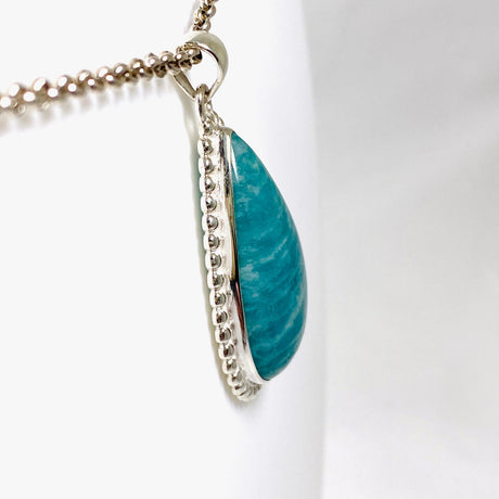 Amazonite teardrop pendant with silver detailing KPGJ3752 - Nature's Magick