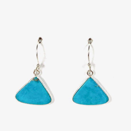 American Turquoise Triangular Earrings KEGJ1429 - Nature's Magick