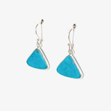 American Turquoise Triangular Earrings KEGJ1429 - Nature's Magick