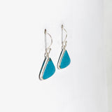 American Turquoise Triangular Earrings KEGJ1429 - Nature's Magick