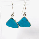 American Turquoise Triangular Earrings KEGJ1429 - Nature's Magick