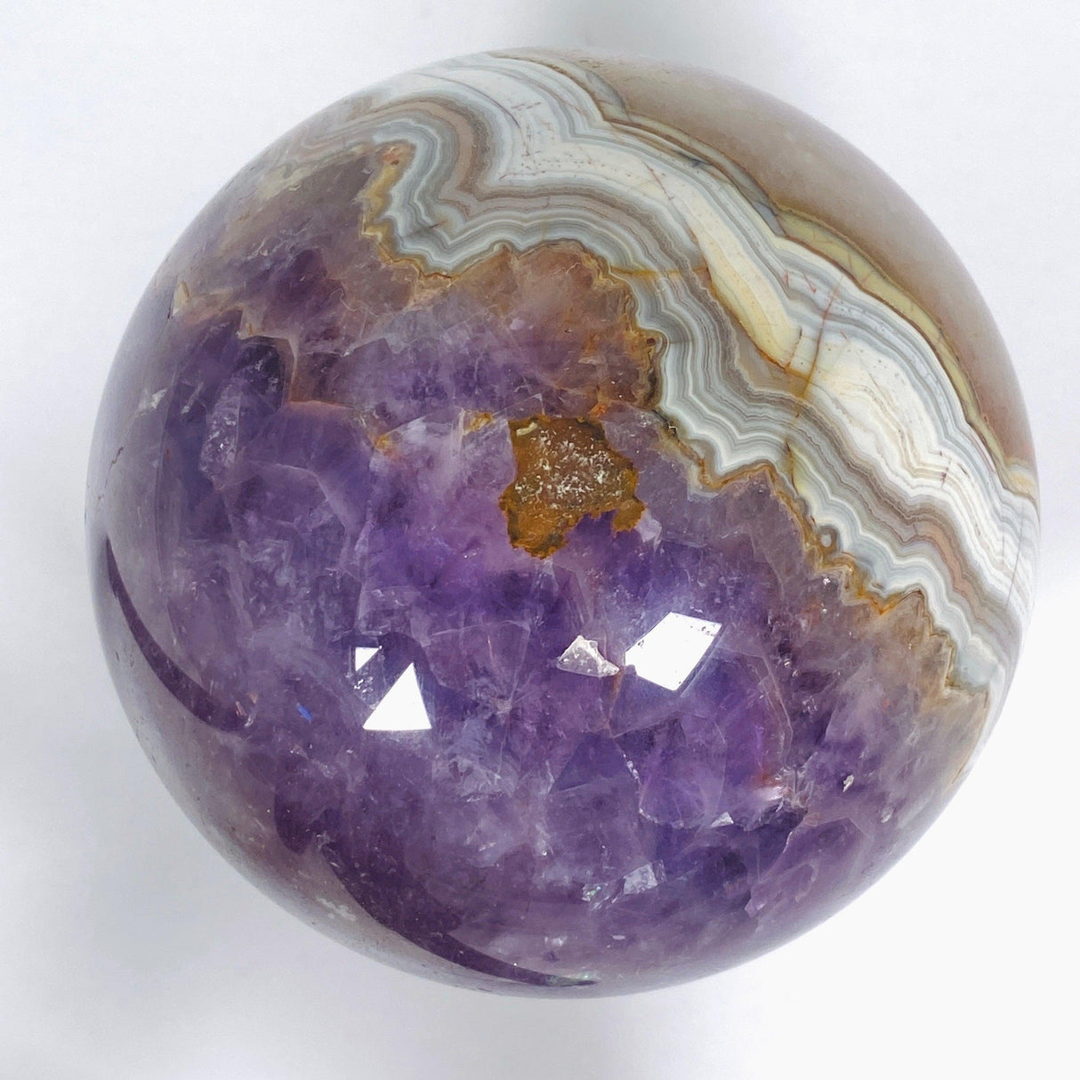 Amethyst Agate sphere AMAS-01 - Nature's Magick