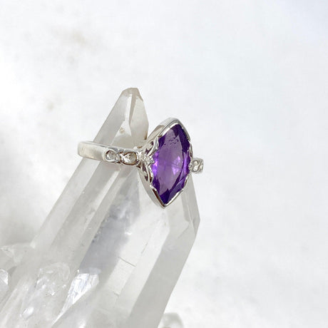 Amethyst Faceted Marquise Ring in a Decorative Setting R3726 - Nature's Magick