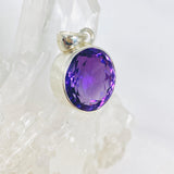 Amethyst faceted oval pendant KPGJ3934 - Nature's Magick