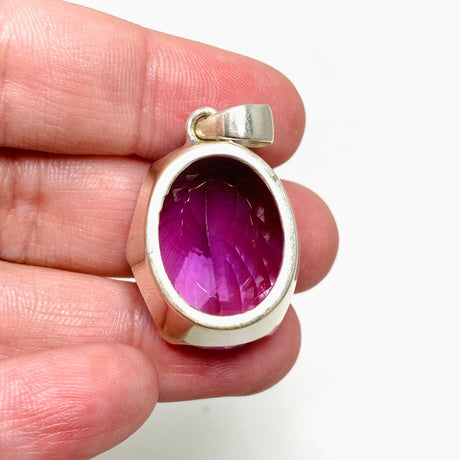 Amethyst Faceted Oval Pendant PPGJ698 - Nature's Magick