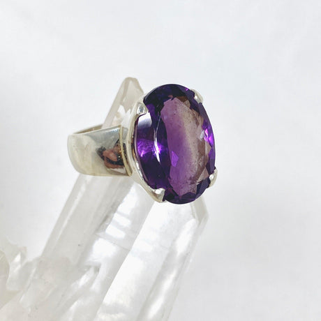 Amethyst faceted oval ring s.7 KRGJ2965 - Nature's Magick