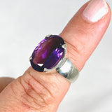 Amethyst faceted oval ring s.7 KRGJ2965 - Nature's Magick