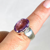 Amethyst faceted oval ring s.9 KRGJ2967 - Nature's Magick